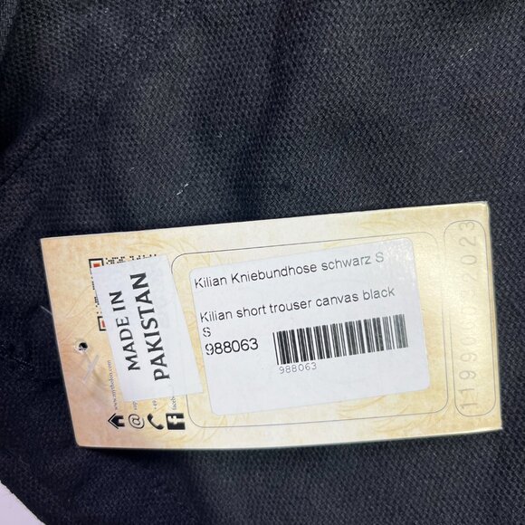 NWT Mytholon Size S Black Kilian Short Trouser Canvas Tie Waist Cuffs LARP - Picture 6 of 10